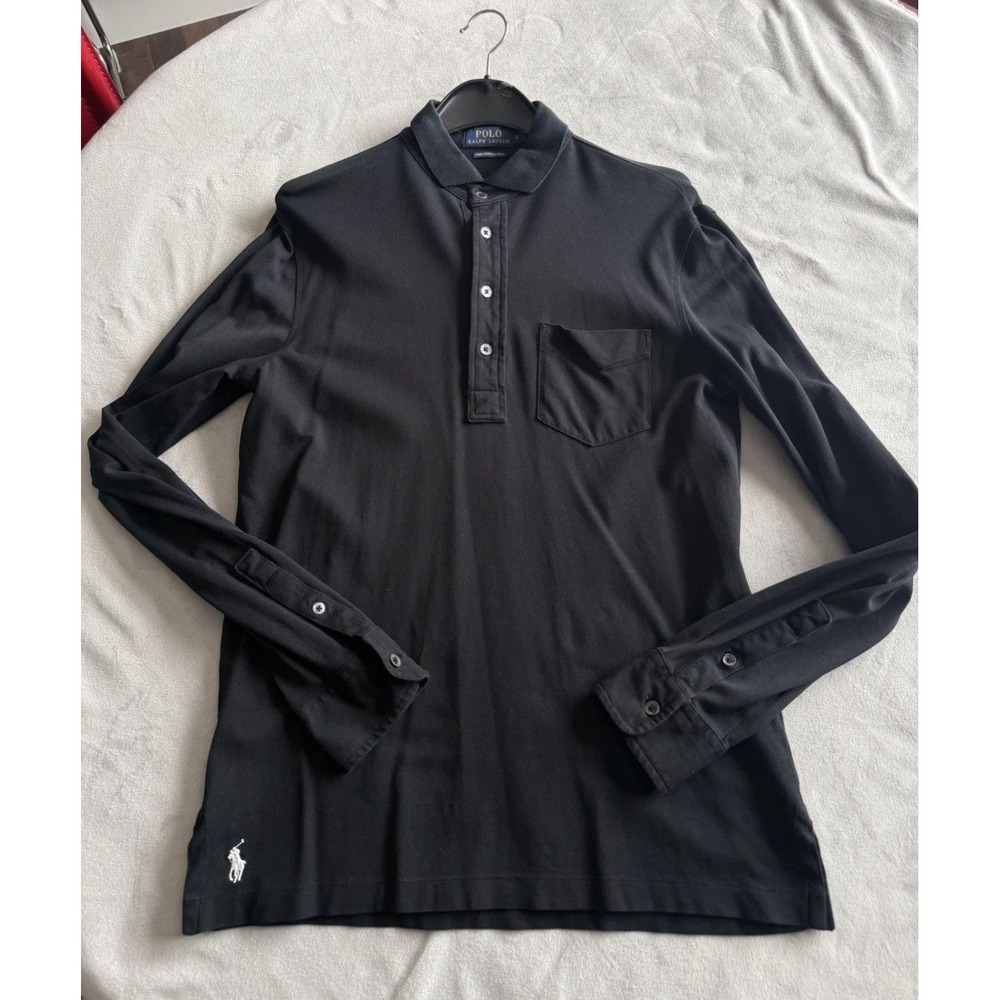 polo ralph lauren LS pocket stretch polo shirt size S